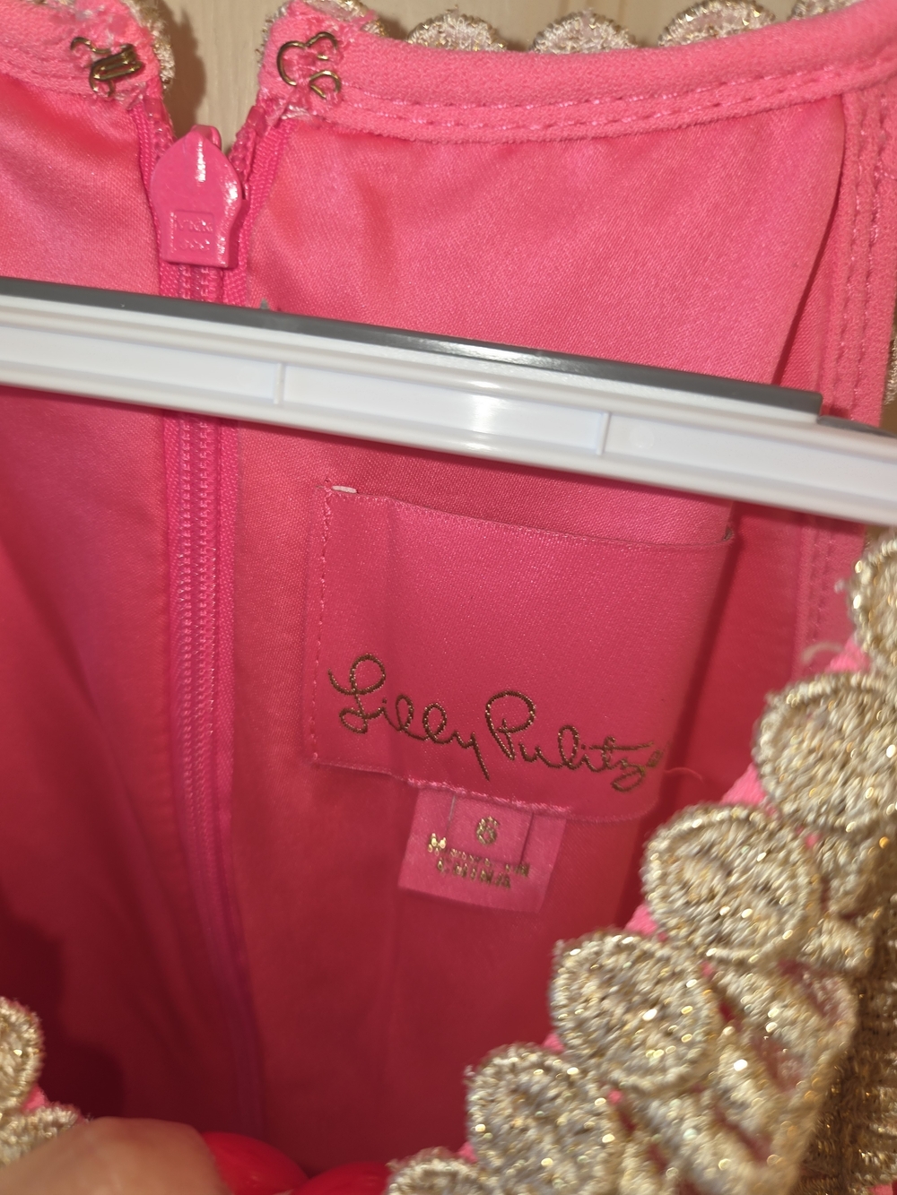 Lilly Pulitzer Pink Embellished Crochet Halter Romper/dress - Picture 3 of 4